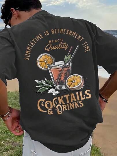 SU ER Men's Fashionable Printed Short Sleeve T-Shirt | Exquisite Design | Essential For Summer | Easy To Match, Showcasing Your Style