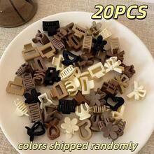 10/20pcs Assorted Small Hair Clips, Mixed Colors, Casual Outdoor Beach Hawaiian Style Hair Accessories For Women - Mixed-color Mini Hair Clip - View 5