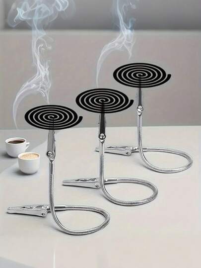 Adjustable Metal Mosquito Coil Clip, Double-Headed Alligator Clip, Compact Size, Heat Resistant, Smooth Surface, Portable For Indoor/Outdoor Camping