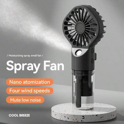 OBOVAY Portable Handheld Mist Fan, 3 Speed Settings, Mini USB Rechargeable Personal Cooling Mist Fan For Outdoor Travel Office, 800mAh