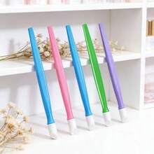 5/10pcs Set Embossed Silicone Massage Stick & Nail Care Dual-Use Mini Curved Nail Clippers, Portable Nail Rhinestone & Pearl Tweezers - Multicolor - View 8