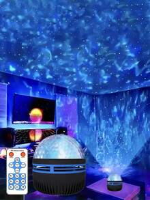 【极光投影仪】极光投影仪，极光LED星空夜灯 | 适用于卧室、家庭影院装饰、圣诞节、万圣节、婚礼、派对等节日场合 | 兼容移动电源、适配器（不含电池，包含电子产品） - 多色光 - 查看 8