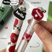 4盒快乐猫造型圆珠笔，0.5毫米速干黑色墨水，磁性旋转创意书写笔，办公用品 - 套 - 查看 4