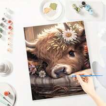 16x20 Inch Adult Digital Oil Painting Kit - Animal Acrylic Painting Set With Canvas, Brushes And Paints, Perfect For Home Decor And Ideal Gift For Birthday, Father's Day, Christmas, Mother's Day - Rust Brown - View 9
