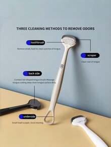 1pc Portable 3-In-1 Tongue Cleaner Brush, With Triple Cleaning Functions, Effectively Removes Bad Breath, Freshens Mouth, Gently Cares For Oral Health, Suitable For Morning Cleaning, After Meals, Business Travel And Trips, Easy To Maintain Oral Hygiene, Non-Slip Handle Design, Comfortable Grip, Applicable For Daily Care, Post-Exercise Cleaning, Office Emergency Use, Keeps Mouth Fresh, A Perfect Gift For Family And Friends - Multicolor - View 8