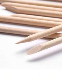 1000支/500支/200支/100支/50支/20支装橙木棒角质层推棒及指甲清洁工具，适用于美甲沙龙及DIY美甲，美甲用品，美甲工具，返校季，美甲，指甲按压工具 - 彩色 - 查看 5