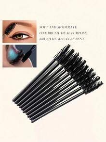 50pcs Disposable Eyelash Brushes, Essential Makeup Tools For Women - Black - View 3