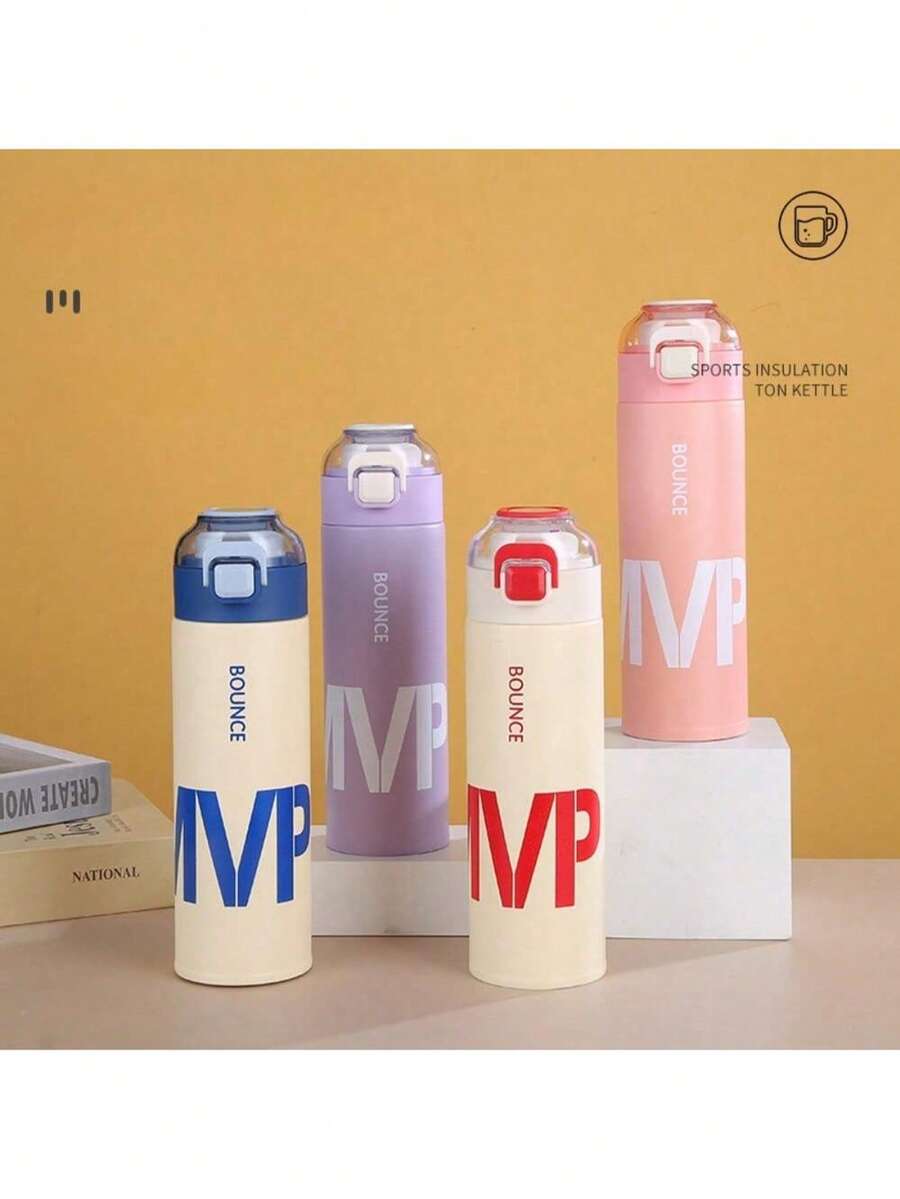 1 bình nước giữ nhiệt chân không bằng thép không gỉ 316 chất lượng cao, dung tích 500ml/16.91oz, kiểu dáng dễ thương, kèm bộ lọc trà, thích hợp cho cả nam và nữ. - Nhiều màu - Xem 1