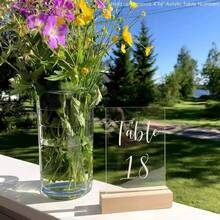 10/20Pcs Wooden Card Holder Wooden Photo Card Stand Display Shelf For Wedding Reception Home Party Decoration - 6.5*3*1.5cm - View 7