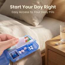 Portable 7 Day Pill Organizer With 161 Medicine Labels, Mini Travel Daily Pill Case, Medication Storage Box - View 5
