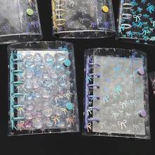 Portador A7, Cubierta con cinta, Libro de almacenamiento con estrellas brillantes, Libro de pegatinas/Libro de bolsillo, Portador A7 Libro de pegatinas, Planificador de papelería, Cuaderno, Libro de pegatinas, Suministros de oficina, Suministros escolares - A - Ver 4