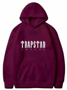 Essentials Autumn Winter Hoodie 'Black' Loose Drop Shoulder Hooded Women/Men Sweatshirt, Vintage Flocking Craftsmanship Combined With Modern Men Breathable Technology,Stylish And Versatile - 酒紅色 - 查看 5