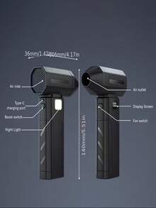 108,000 转/分钟大功率无线电动除尘器兼个人降温风扇，内置 2600mAh 可充电电池，6 档风速可调，适用于键盘、电脑、汽车和家居清洁。 - A - 查看 5