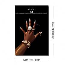 1/3pcs Set Unframed Bible Verse Scripture Canvas Poster African Woman Christian Quote Urban Wall Art Print Luxury Art Painting For Apartment,Living Room,Bedroom,Modern Home Decoration - A - View 9