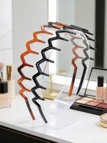 2pcs Basic Minimalist Women Hair Accessories, Big Wave Design, Makeup Hair Clips, Fashion Plastic Hair Accessories, Halloween Hair Decor, Women Hair Styling Tools, Beauty Accessories, Curly Hair Clips, Suitable For Women, Autumn, Travel, Women Hair Styling Tools, Hair Products, All Year Round - One Size Fits All - View 3
