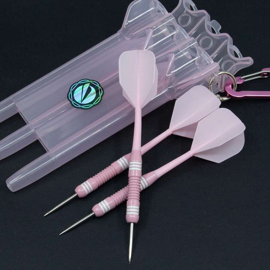 HUANQU 3pcs Professional Darts Set, Hard Darts Set With 1 Portable Darts Storage Box, Suitable For Beginners And Professionals, High-Quality Darts Set For Office Stress Relief, Home Entertainment, Perfect Gift For Easter, Ramadan, Father's Day - Multicolor - View 1