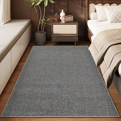 1 件灰色仿黄麻装饰地毯，氛围地毯，多种尺寸可选，乔迁礼物，节日礼物，适用于门厅、客厅、餐厅、卧室、浴室、书房、洗衣房、阳台装饰，简约耐用，四季皆宜，可水洗，防滑，可用作卧室地毯、厨房地毯、书房地毯、客厅地毯、浴室地毯、餐厅地毯、床边地毯、房间装饰、家居装饰