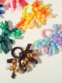 6 chiếc dây buộc tóc ombre, chất liệu nylon co giãn cao, kiểu dáng năng động và ngọt ngào. - Phối màu - Xem 5
