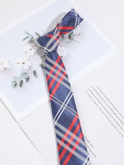 1条男士休闲百搭条纹领带，适合日常穿着、通勤、宴会和派对搭配