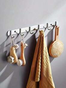 1pc 304 Stainless Steel Wall Mounted Clothes Hanger Hook, Suitable For Kitchen, Bathroom, Coats, Towel Hooks, Bathroom Towel And Kitchen Utensil Hooks - Multicolor - View 5