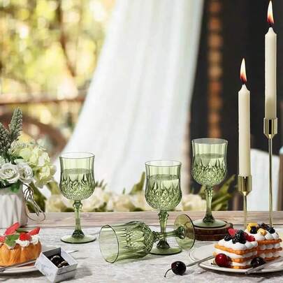 Reusable Wine Glass Set, Sturdy Non-Slip Design, Suitable For Weddings, Parties And Daily Use - Reusable Drinkware For Champagne, Cocktails And Juices, Ideal For Halloween, Christmas Celebrations And Party Decor