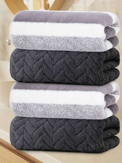 Bộ 4 khăn tay và khăn tắm họa tiết tai lúa mì + sọc - Làm từ vải lông san hô, mềm mại và thân thiện với da, nhanh khô - Có móc treo, dễ phơi khô - Thấm hút tốt, không rụng lông, không phai màu - Thiết kế tối giản và thời trang - Phù hợp cho cả nam và nữ, dùng được quanh năm - Thích hợp cho phòng tắm, phòng khách, nhà bếp, phòng ngủ, hồ bơi, cũng có thể dùng làm đồ trang trí Halloween, trang trí theo mùa, quà tặng lễ Phục sinh.