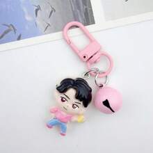 女巫猎人少女组合动漫钥匙扣吊坠项链，K-POP 女团酷炫可爱卡通钥匙扣挂件 - 查看 10