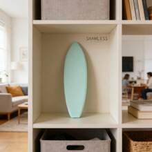 SHAMLESS Mint Blue Mini Surfboard Model, Suitable For Beach & Ocean Scene Decor, Summer Seaside Miniature Landscape, Doll House Outdoor Accessories, DIY Craft Micro Landscape, Surfing Party Favors, Decorative Figurine - Pastel Mint Blue_1pc - View 8