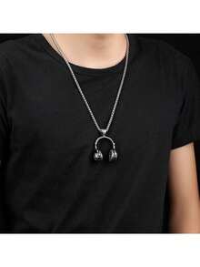 1件欧美流行嘻哈风格耐用长款耳机项链，男女通用百搭个性化吊坠毛衣链 - 耳機 - 查看 4