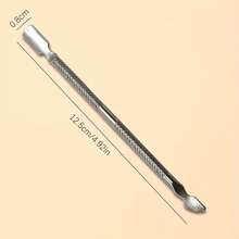 1pc Dual-Ended Cuticle Pusher, Stainless Steel Nail Cleaner Tool For Nail Care, Manicure, Nail Trimmer, Nail Technician Use - Silver - View 10