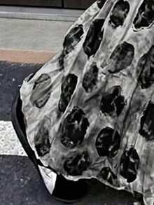 EARO 女士长款波点半身裙，松紧腰，休闲无弹面料，适合日常穿着和度假。 - 灰色 - 查看 6