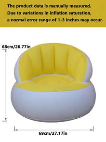 1pc Inflatable Shell Shaped Sofa, Inflatable Camping Chair, Inflatable Slouchy Sofa, Inflatable Chair, Foldable Portable Inflatable Chair, Suitable For Living Room, Bedroom, Reading Room, Bedroom, Balcony, Outdoor Camping, Easy To Store And Carry, Leisure And Entertainment, Dorm, Backrest Chair - Multicolor - View 8