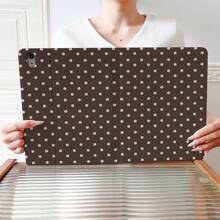 1 Pc Aesthetic Brown Pink Polka Dot Print Book Style Protective Tablet Case With Pen Slot, Multi-Angle Magnetic Stand Cover With Auto Sleep/Wake, Compatible With IPad PRO/AIR, Compatible With SAMSUNG,Compatible With XIAOMI Pad 5/6/20 - Multicolor - View 10