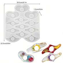 1pc Resin Finger Bookmark Mold, 12 Cavity Epoxy Casting Resin Bookmark Mold, Finger Thumb Book Page Clip Resin Music Note Clip Book Accessory, For Handmade DIY Reading Lovers - Milky White/silicone - View 6