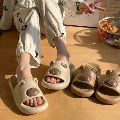 Dép đi trong nhà hình chuột lang nước mới, dép xăng đan đôi unisex, dép đi trong nhà/ngoài trời hình hoạt hình, dép hình gấu dễ thương, dép đi trong nhà mùa hè đế dày EVA chống trơn trượt, dép đi trong nhà tắm.