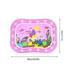 儿童充气水上乐园垫，促进儿童身心发育，采用色彩缤纷的水下场景设计，配有可爱的漂浮玩具，满足儿童日常玩耍需求，适合户外亲子互动，是送给男孩女孩的完美礼物。 - 彩色 - 查看 44