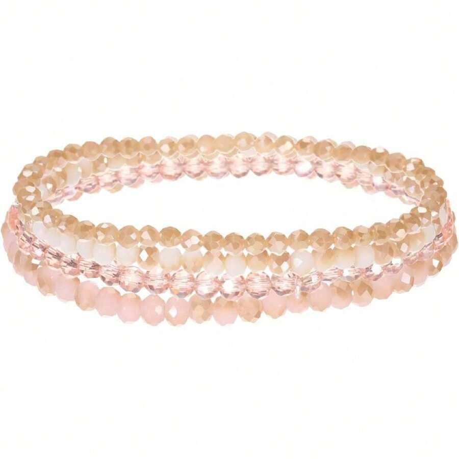 PATIKIL - Bohemian Stackable Bracelets With Glass Beads, 44314440 - Champagne - View 1