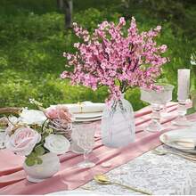 3支装仿真满天星花束，适用于婚礼、家居、餐厅、卧室、花瓶装饰、节日生日派对用品、婚礼场景布置、鲜花、情人节礼物、新年DIY材料 - 粉色 - 查看 5