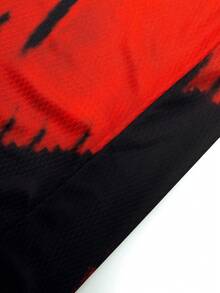 TELEYI Men's Red Purple Splash Ink Racer Letter Print Long Sleeve MTB Motocross Jersey Quick Dry Mesh Downhill Off-Road Bike Racing Athletic Top Sports - Black - View 5