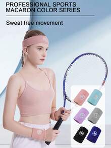 1 pieza Diadema elástica, ligera y transpirable antideslizante para baloncesto, correr, fútbol, yoga - Multicolor - Ver 5