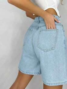 Women's Casual Washed Bermuda Shorts Summer - Giặt nhẹ 4 - Xem 7
