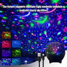 Star & Moon Projection Lamp, Featuring Minimalist Design, USB Powered, With Multiple LED Lighting, Suitable For Creating A Relaxing Ambiance In Office Or Home. An Excellent Gift Choice For National Day, Labor Day - Multi-color light - View 11