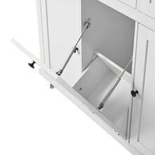 Kitchen Island With Wheels, Extendable Dining Area, Kitchen Island With Waste Bin And Drawers, Mobile Kitchen Island Ideal For Kitchen And Dining Room (White) - 白色 - 查看 10