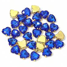30pcs/Pack Stainless Steel Gold Base Acrylic Peach Heart-Shaped Four-Hole Claw Rhinestones, Fashion Elegant Gift Accessories, Suitable For Bags, Bracelets, Hair Accessories, DIY Jewelry Making Fasteners - Four-hole Claw Drill - View 26