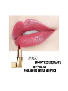 Estée Lauder Estee Lauder Pure Matte Lippenstift #420 (Vollgröße 3,5g, Mini 2,8g) - Samtartige Textur, langanhaltend & intensiv gesättigte Farbe, leichter matter Finish, luxuriöse Goldfassung, perfektes Geschenk für sie (Geburtstag, Valentinstag, Weihnachten, Jahrestag), geeignet für Dates, Alltagstragen und Anfänger - Satin #420 - Übersicht 6
