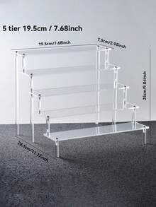 Akrylställ i flera nivåer, förvarings- och displayhylla för hemmet, smyckes- och kosmetikaställ, transparent displayställ för flera lager, tårtställ, parfymställ - Multifärgad - Visa 27