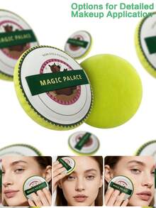 Magic Palace 2/4/8 Pack Reusable Powder Puff - Soft Plush Loose Powder Sponge, Wet & Dry Dual-Use Makeup Sponge For Face & Body, Cosmetic Setting Tool - Multicolor - View 5