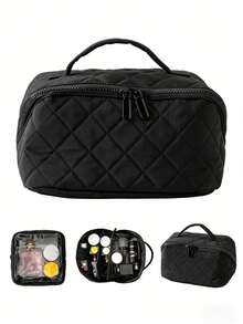 Bộ hai túi đựng mỹ phẩm cầm tay - Dung tích lớn, chống nước, dạng gối và túi đựng đồ vệ sinh cá nhân, túi đựng mỹ phẩm và đồ dùng cá nhân di động, hộp đựng. - Nhiều màu - Xem 2