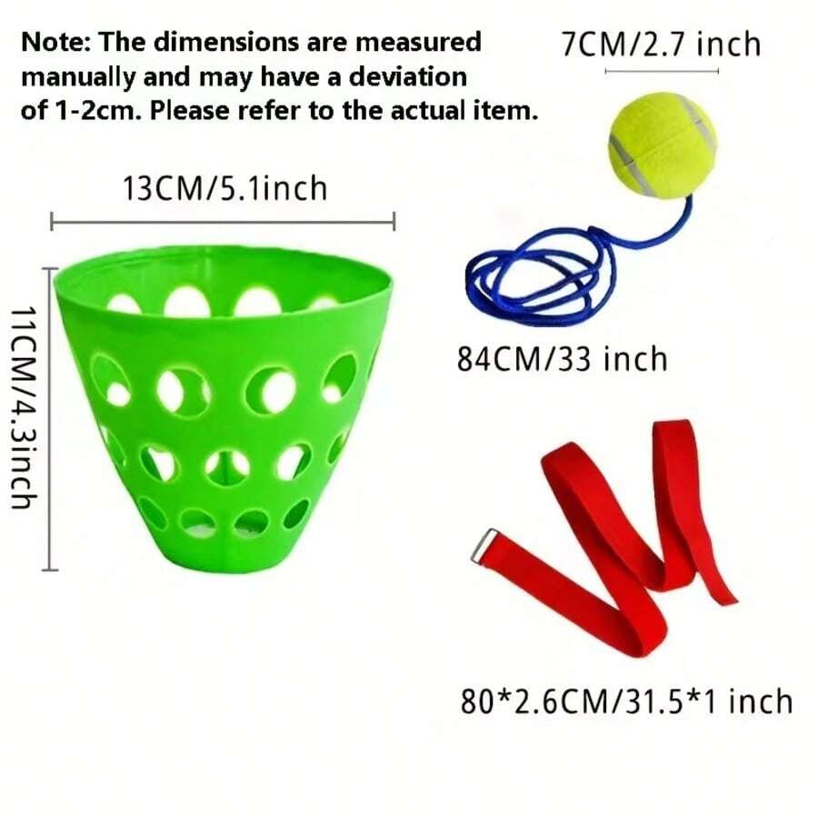 4件套旋转球游戏套装，旋转水桶游戏，多人互动游戏，适合训练手眼协调能力，趣味派对游戏，敏捷性训练，适用于圣诞节、情人节、节日聚会、户外活动、家庭娱乐、公司团建——无需电源，独特的精美小礼物和单人派对礼品 - 彩色 - 查看 1