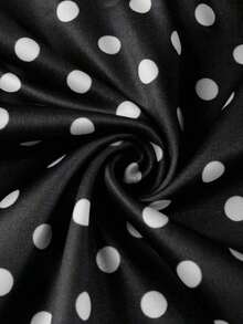 Women's Casual Graphic Print "Girl" Zip-Up Hoodie And Pants Set, Street Style Sporty Long Sleeve 2-Piece Outfit, Suitable For Party And Gathering Wear, Autumn - 黑色波點 - 查看 5